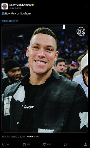 New York Yankees outfielder Aaron Judge