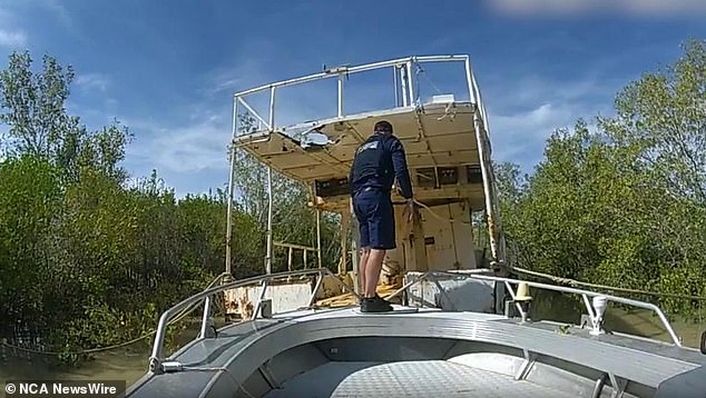 Cairns detectives have charged a 47-year-old Karumba man with 46 offenses following an extensive investigation in the Gulf of Carpentaria.  The photo shows a police officer on one of the boats