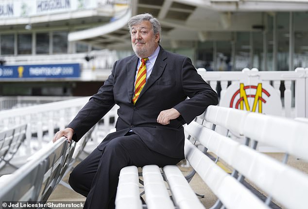 Former MCC president Stephen Fry pictured at Lord's in May 2022. He backed a plan to end the Eton v Harrow and Oxford v Cambridge matches at Lord's, sparking outrage