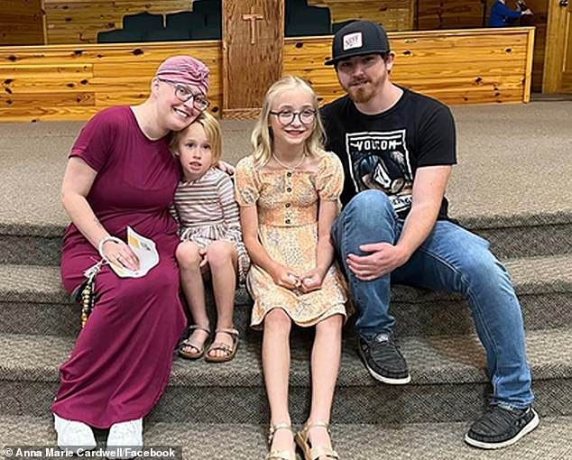 Anna, who was survived by daughters Kaitlyn, 11, and Kylee, eight, died on December 10 from adrenal cancer aged just 29