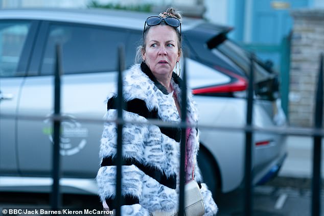 EastEnders bosses have released a first look at Karen Taylor's return to Albert Square after fleeing Walford after taking the blame for the kidnapping of her grandson Albie