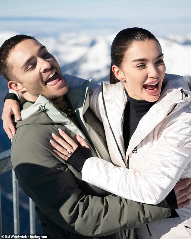 Ed Westwick and Amy Jackson are engaged!  Gossip Girl star pops the question during romantic vacation in Switzerland as fans joke that Chuck Bass has finally settled down