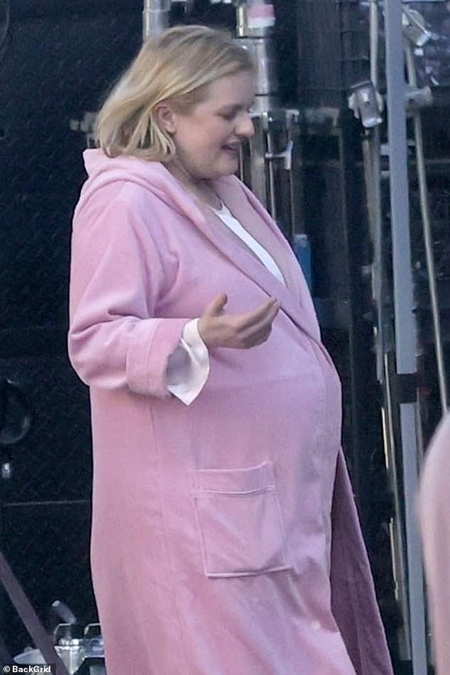 Earlier in the day, the talented actress fueled more pregnancy rumors while on the set of her new thriller Shell in LA this week, amid growing speculation that she is expecting her first child.