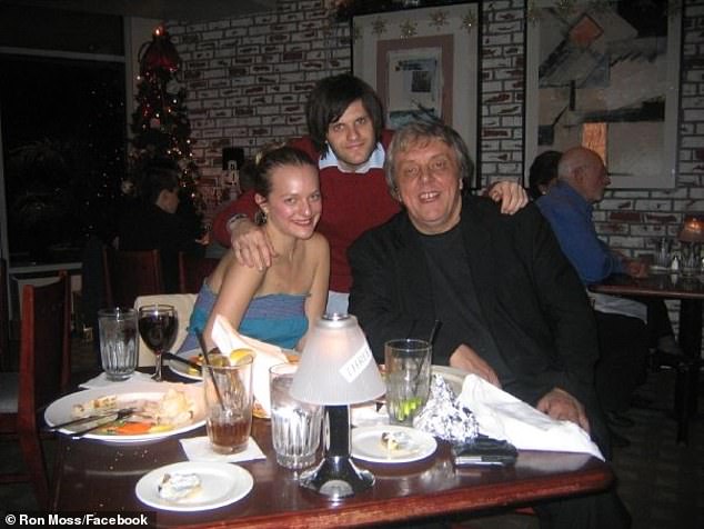 Elisabeth Moss' father Ron has died at the age of 79;  Ron pictured with his children Elisabeth and Derek