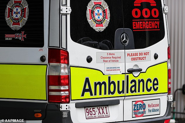 Paramedics respond to reports of an 'incident' involving a light aircraft near Dundowran Beach on Queensland's Fraser Coast (pictured)