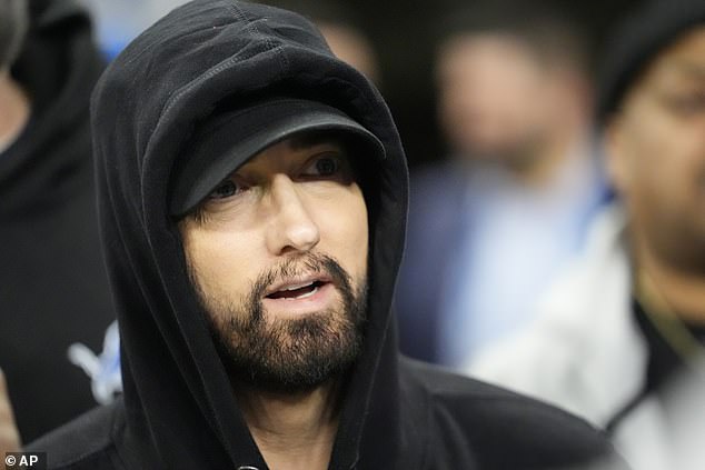 Detroit rapper Eminem joked he would 'stop recording his diss track' for the Lions