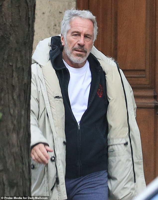 Jeffrey Epstein pictured in 2019, months before he died in prison.  The long-awaited list of his associates and friends, named in a 2015 lawsuit, was partially released today