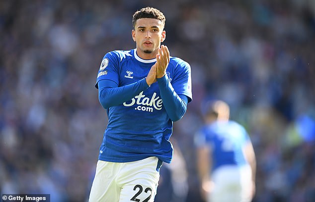 Everton defender Ben Godfrey has been on the periphery of their squad this season