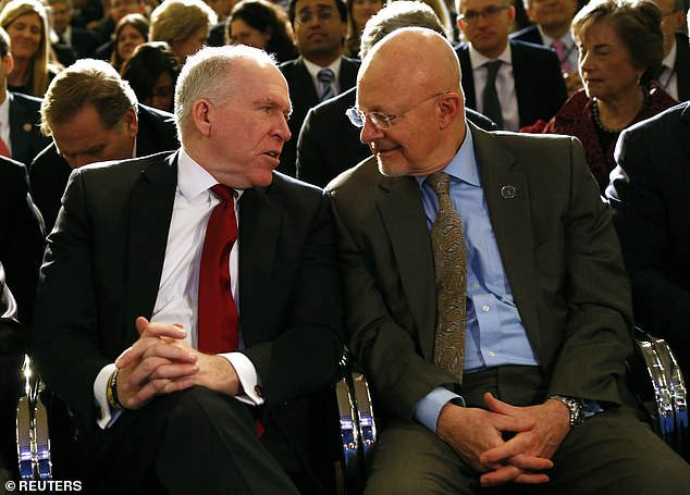 Gentry cited former CIA Director John Brennan (left) and former Director of National Intelligence James Clapper (right) as two driving forces in support of DEI policies