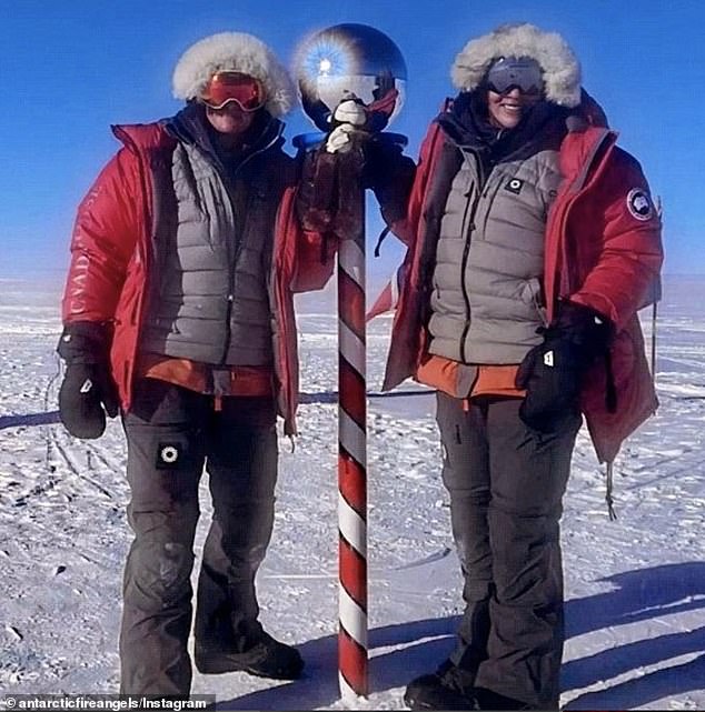 Georgina Gilbert and Rebecca Rowe, from Wales, who skied from West Antarctica to the South Pole, broke a world record