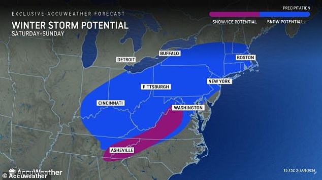 The first major winter storm of 2024 could bring the East Coast's first heavy snowfall since 2022