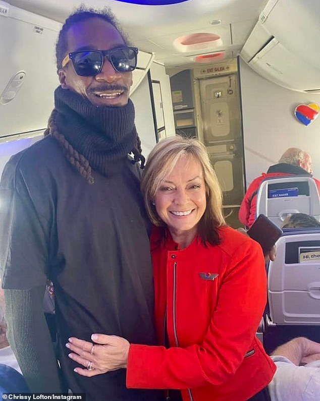 The flight attendant posted the images to her Instagram with the caption: “I had Snoop Dogg on my flight to Fort Lauderdale today.  He is the sweetest