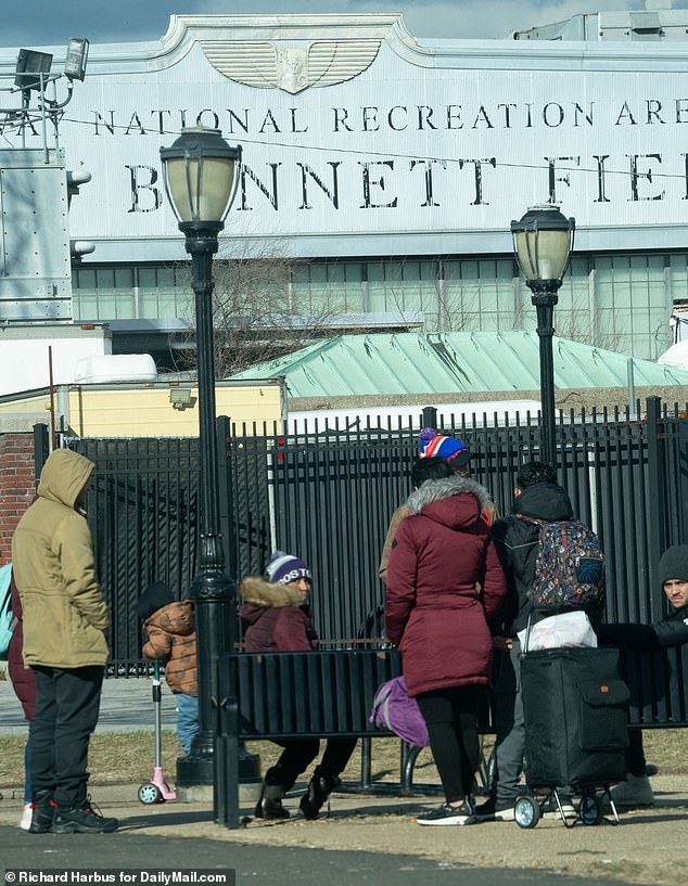 Floyd Bennett Field in Brooklyn is being used to house 2,000 migrants in a makeshift shelter