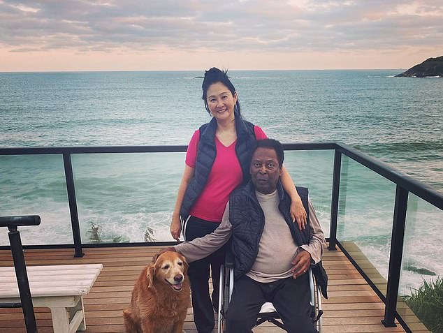 Pele and wife third wife Márcia Aoki, who received 30 percent of his estate