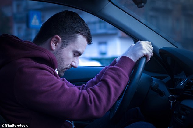 Driving as a parasomnia is different from when people get into a car awake and fall asleep at the wheel (file photo)