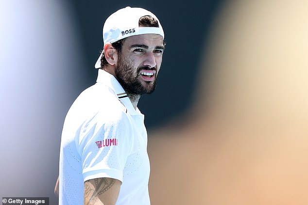 Matteo Berrettini (above) withdrew from the Australian Open without playing a match