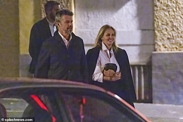 Pictured: King Fredrik of Denmark was seen enjoying an evening in Madrid with a Mexican socialite last November