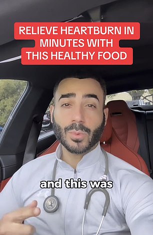 Dr.  Joseph Salhab, a gastroenterologist and acid reflux expert, shared on TikTok that he turned to food after trying several heartburn medications