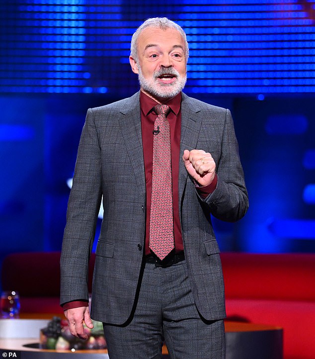 Graham Norton believes the stabbing 'changed (his) life for the better'.  The Wheel of Fortune host lost 'half (his) blood' in the attack during his drama school days (pictured last month)