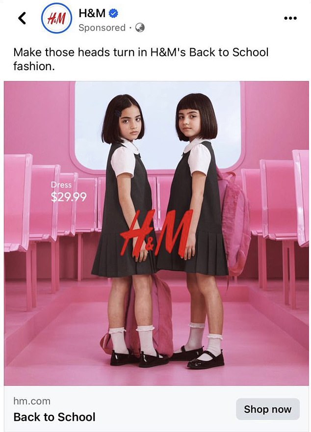 The brand was criticized for its 'Back to School fashion' ad, which featured two young girls wearing sundresses