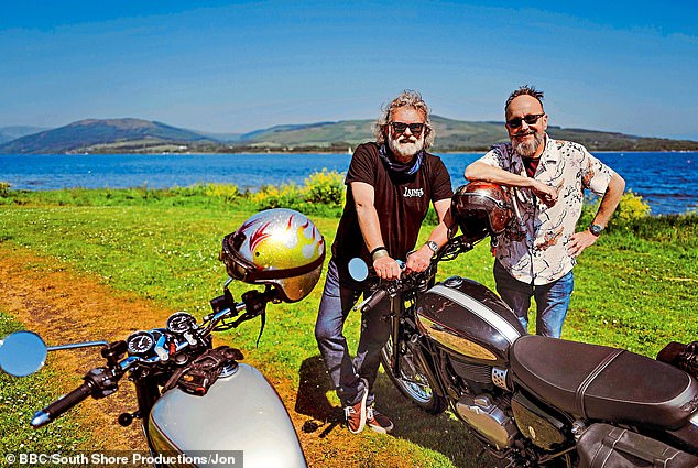 Hairy Biker Si King (left) has shared the emotional moment he watched his co-star Dave Myers (right) reach a major milestone during his cancer treatment
