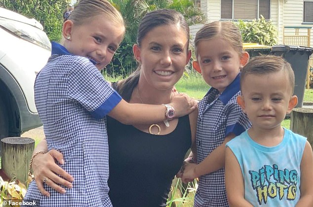 Hannah Clarke and her children Aaliyah, six, Laianah, four, and Trey, three (pictured together), were killed by her estranged husband in a car on February 19, 2020, as they headed to school in Camp Hill, south of Brisbane.