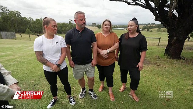 Dr.  Ash Gordon's sisters Natalie, Kerry, Tammy and brother Brad are pictured at their parents' home