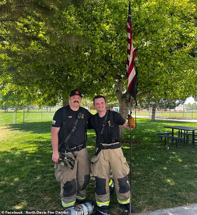 In November, Hadley (right), who is also an advanced emergency medical technician, was crowned 'Firefighter of the Month'