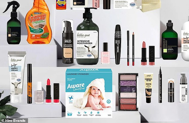 Hiro Brands owns a range of cleaning, cosmetics and personal care brands such as Orange Power, ulta3, Organic Choice, Aware Sensitive and Trix (some shown)