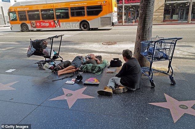 The Hollywood Walk of Fame is awash with homelessness and rising violent crime