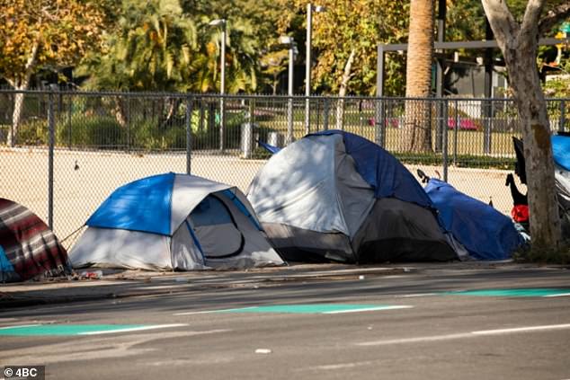 Some struggling families have been forced to live in tents because they were unable to secure rental housing