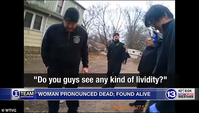Horrifying moment Ohio firefighters and medics wrongly declare woman DEAD