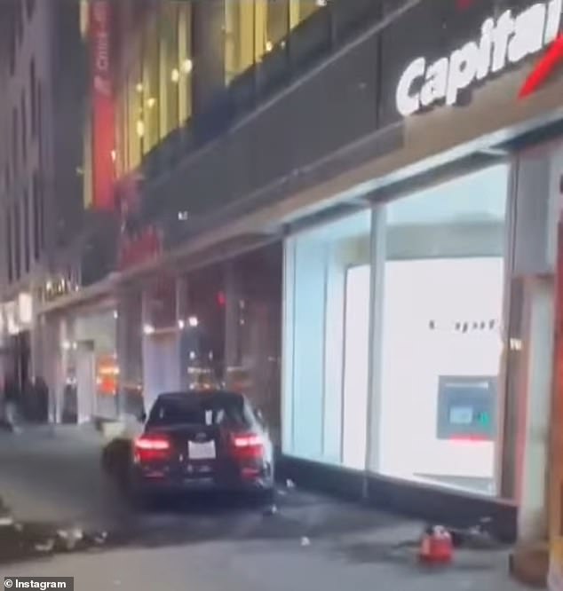 Horrifying moment crazed Mercedes driver 44 plows into New Years