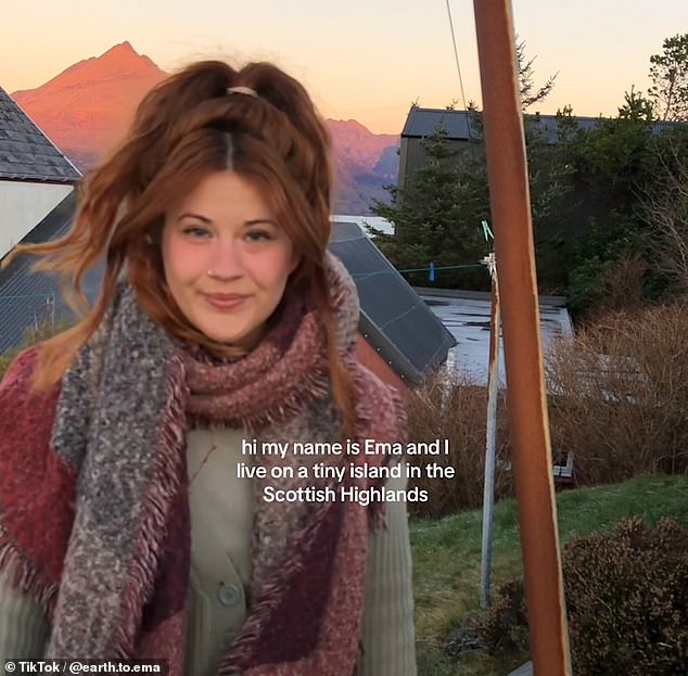 Ema Shortel, 32, swapped city life in Edinburgh for the Isle of Skye.  She documents her cozy life in the city of Elgol on TikTok and has gained 82,000 followers