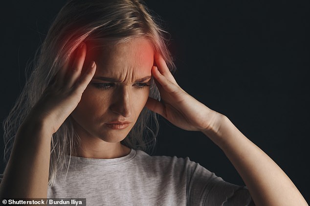 A recent study in Germany found that people who suffered from tension headaches or migraines also had inflamed, tense muscles in their necks - the suggestion is that here it is the inflammation that causes the headaches (stock image)