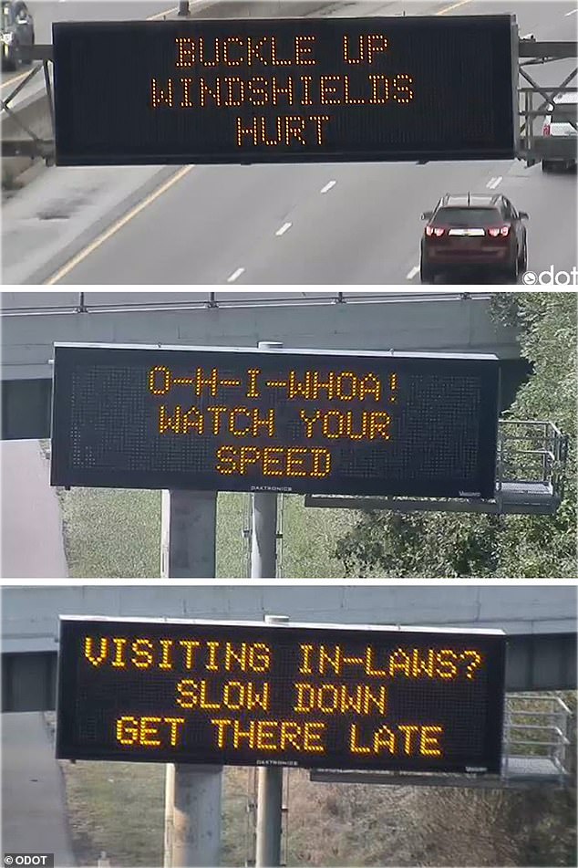 The Federal Highway Administration (FHWA), part of the U.S. Department of Transportation, suddenly has a bypass when it comes to a sense of humor.  Signs like these Ohio Department of Transportation highway signs will be a thing of the past by 2026