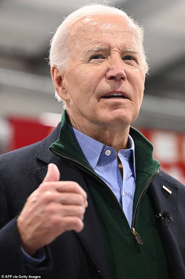 President Biden (photo January 12) is confronted with the internal rebellion of a group calling itself 'Feds United for Peace'.  There are fears that his support for Israel will cost the White House significant political capital, especially among young voters, as he heads into the 2024 elections.