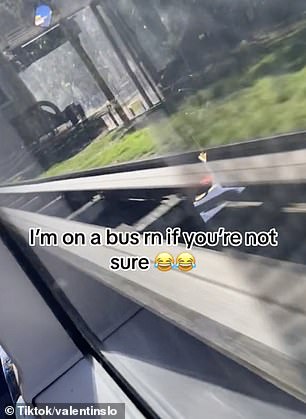 In a now-viral TikTok video, he captured his reaction when the road turned into a train-like railway line