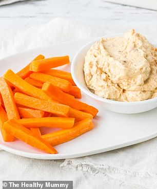 Cassie, who works in the health sector in Victoria, enjoys carrot sticks or boiled eggs mid-morning