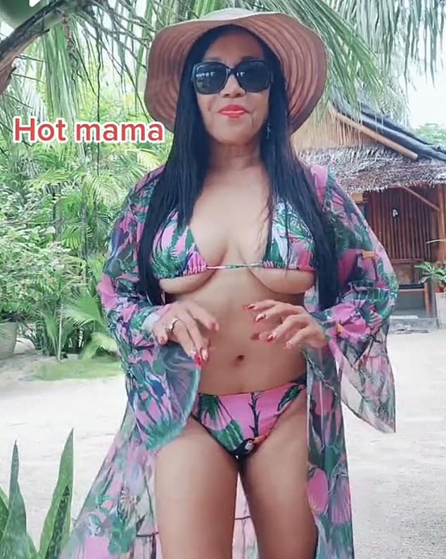 Marivic Sharp, 61, describes herself as the 'Hot Mama Queen' and often shows off her curvy figure on TikTok