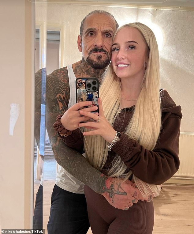 Keisha Louise, 18, from Irvine, Scotland, is in a relationship with Dimitrios Fotis (left), who is 42 years older than her, but trolls say their relationship is wrong