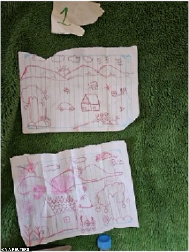 Toilets, mattresses and even drawings of a child taken hostage in November were found