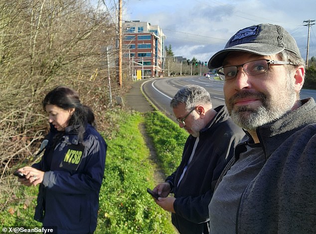 A phone belonging to a passenger aboard an Alaska Airlines plane whose door had blown open after takeoff was found on the side of a road in Portland, Oregon.  The phone was found by a man named Sean Bates, who said he found the iPhone on a roadside after it fell from the plane at 16,000 feet.