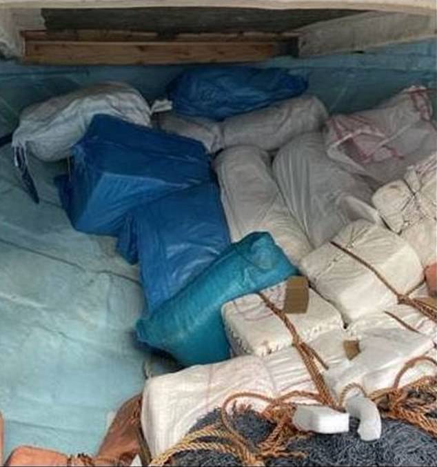 The US Central Command has shared photos of some of the dhow's cargo, which was reportedly raided on January 11