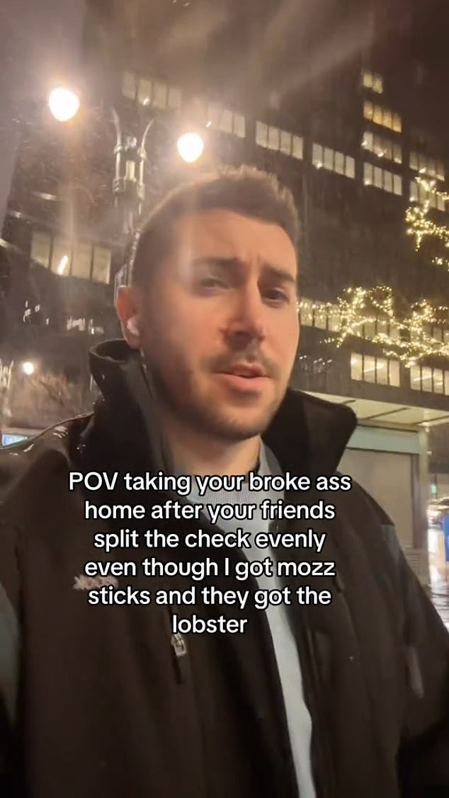 Steve Guarino shared in a Jan. 6 video that he reportedly spent $150 on mozzarella sticks and water after splitting the restaurant bill with friends and couldn't afford an Uber home