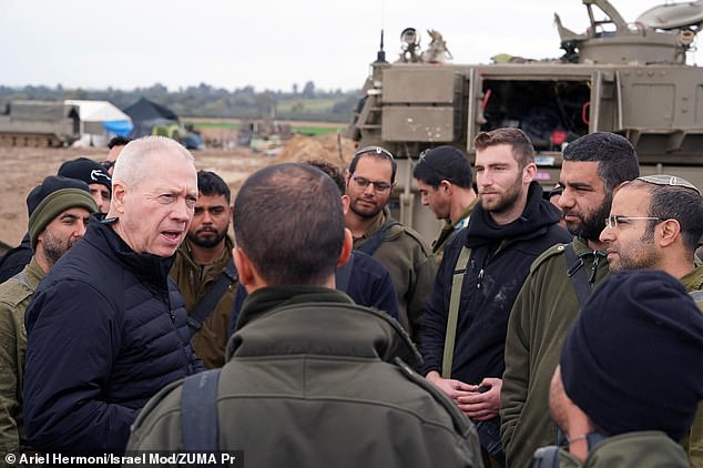 Defense Minister Yoav Gallant told troops near the border with the besieged Gaza Strip that others were being deployed to northern Israel