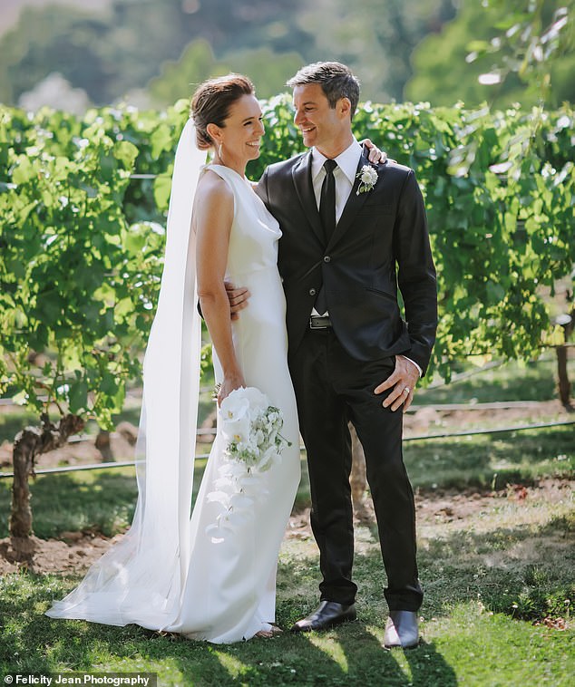 The loved-up couple posed for their official photos