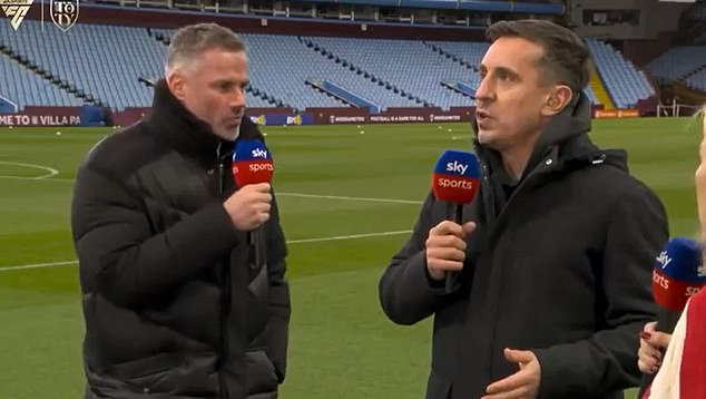 Jamie Carragher debated the inclusion of Lionel Messi over Vinicius Jr.  in his EA Sports Team of the Year with Gary Neville, who instead chose to select the Real Madrid winger