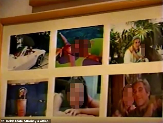 Resurfaced footage of a 2005 police raid on Jeffrey Epstein's Palm Beach estate captured the property's disturbing decor, with dozens of photos of scantily clad young girls