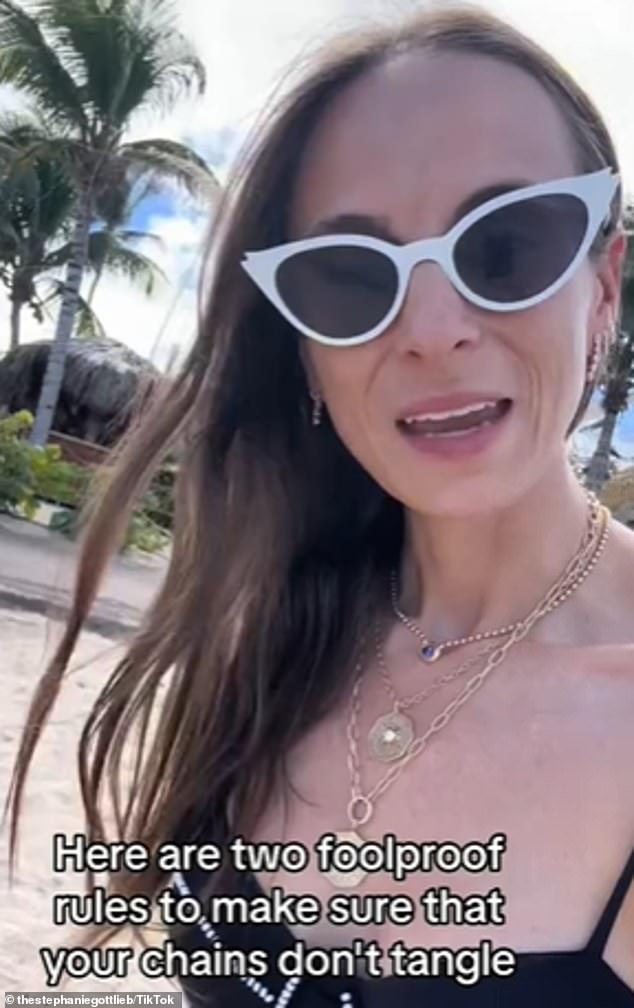 NYC-based jewelry designer Stephanie Gottlieb revealed how to keep your necklaces from getting tangled in a new video on TikTok